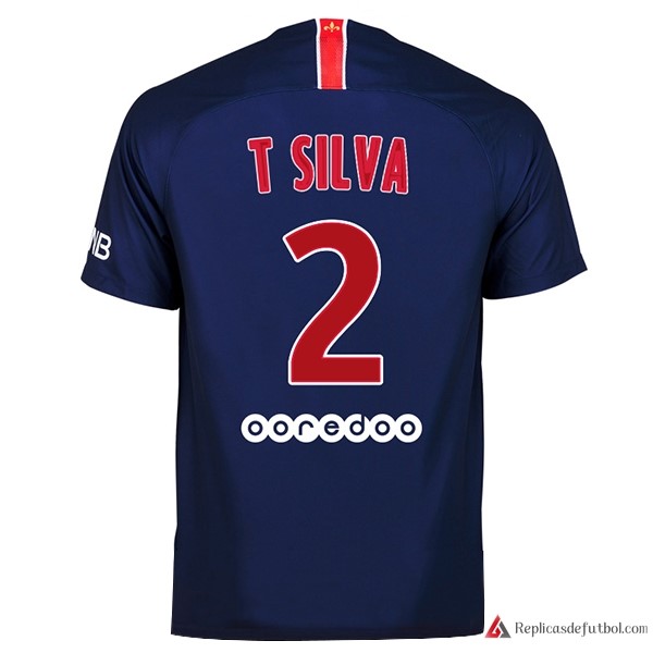Camiseta Paris Saint Germain Primera equipación T Silva 2018-2019 Azul